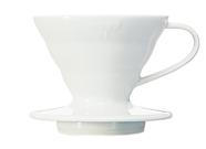 Goteador de Café Hario V60 Cerámico para Vertido Tamaño 01 Blanco Goteador de Café Hario V60 Cerámico para Vertido Tamaño 01 Blanco