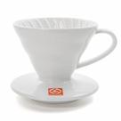 Gotejador de café Hario V60 de plástico tamanho 02 para 1-4 xícaras, branco