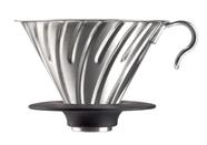 Gotejador de café Hario V60 em forma de cone de metal para 1-6 xícaras Gotejador de café Hario V60 em forma de cone de metal para 1-6 xícaras