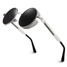 GQUEEN Gafas de Sol Retro Redondas Steampunk Polarizadas UV400