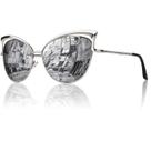 GQUEEN Gafas de Sol Sobredimensionadas Polarizadas con Montura de Metal en Forma de Ojo de Gato