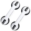 Grab Bars MCDEX 30 cm, pacote com 2 alças de chuveiro, sucção, preto e branco