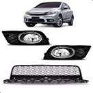 Grade central e par de farol milha para civic 2014 2013 2012
