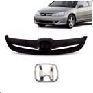 Grade Civic 2004 2005 2006 Preta Com Emblema Cromado