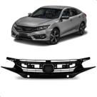 Grade Civic 2017 a 2018 Com Furo para Sensor Black Piano