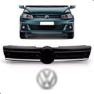 Grade Com Emblema Gol Voyage G7 2016 2017 2018 Friso Cromado