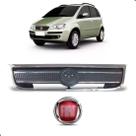Grade Com Emblema para Fiat Idea 2005 A 2010 Moldura Cromado