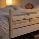 Grade de Proteção para Cama Infantil 100% Madeira Segurança e Conforto para Criança - Natural