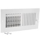 Grade de Ventilação EZ-FLO 25 x 10 cm de Duas Vias em Aço Branco