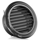 Grade de ventilação HG Power 20 cm preta em ABS com tela de proteção
