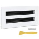 Grade de Ventilação Moderna 10x4, Tampa Decorativa Branca para Saída de Ar (Abertura do Duto), Difusor Linear com Fendas em Alumínio, Baixo Ruído - Grelha para Teto, Paredes e Pisos