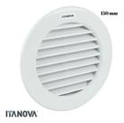 Grade De Ventilacao Plastica 150mm Redonda Branca Exaustor