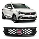 Grade Dianteira Central Fiat Argo 2017 2018 2019 2020 2021 Preto Emblema Vermelho
