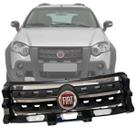 Grade Dianteira Superior Para-choque Fiat Palio e Strada Adventure 2009 2010 2011 2012 2013 com Emblema