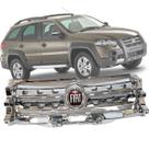 Grade Dianteira Superior Para-choque Fiat Palio e Strada Adventure 2009 2010 2011 2012 2013 com Emblema