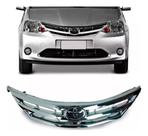 Grade Dianteira Toyota Etios 2013 A 2017 Cromada Com Emblema