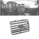 Grade difusor ar do painel vw gol/ parati/ saveiro giii 00/05 central/ lateral preto