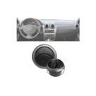 Grade Difusor Ar Painel Central ou Lateral Preto Com Aro Grafite Logan Duster Sandero