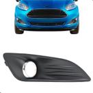 Grade Farol De Milha New Fiesta 2014 2015 2016 2017 Aro Cromado
