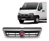 Grade Frontal Ducato 2004/2013 Preta C-friso Prata E Emblema