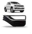 Grade Lateral Milha Amarok 2017 2018 C/f Friso Cromado Esq Preto Com Friso Cromado Esquerdo