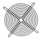 Grade Metalica Tela Ventilador 150mm Preta