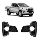 Grade Milha Hilux 2019 2020 2021 Moldura Preta Brilhante Par