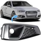 Grade Moldura Cromada do Parachoque Audi A4 B9 2.0 Tfsi S-line de 2018 e 2019 - Direito