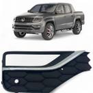 Grade Moldura Milha Direito Volkswagen Amarok 2017 2018 a 2023 Cromado Grade Moldura Milha Direito Volkswagen Amarok 2017 2018 a 2023 Cromado