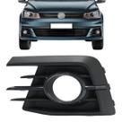 Grade Moldura Milha Gol G7 Voyage 2016 2017 Com Furo Aro Preto
