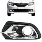 Grade Moldura Parachoque Sandero 2014 15 16 17 18 19 2020 C/furo Cromado