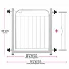 Grade Para Cachorro Portão Porta Pet Proteção Bebe Segurança Com Extensor 10cm