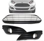 Grade Parachoque Moldura Milhas New Fiesta 2013-2017 Cromado