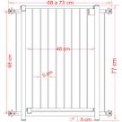 GRADE PORTÃOZINHO PET BEBÊ DIVISOR AMBIENTE CORREDOR 70 80 90 a 93 CM