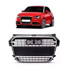 Grade Radiador Audi A1 2011 2012 2013 2014 2015 Cinza Escuro Com Moldura Cromada