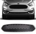 Grade Radiador Colmeia Moldura Cinza KA Hatch 2019 2020 2021