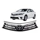 Grade Radiador Dianteira Corolla 15/17 Com Friso Cromado + Emblema Cromado