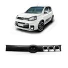 Grade Radiador Uno 2015 A 2018 Sport Preto Brilhante Moldura Cromada