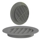 Grade Ventilação Redonda Cinza 13x13 Encaixe 10x10 10und