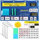 Gráfico de bolso Resurhang Counting the Days com Base Ten Blue Gráfico de bolso Resurhang Counting the Days com Base Ten Blue