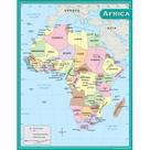 Gráfico Recursos criados pelo professor Mapa da África 43x56cm