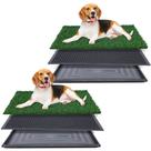 Grama artificial Dog Potty FluffyDream com bandeja 50x63cm verde