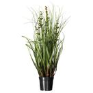 Grama verde artificial e planta de eucalipto Vickerman 24"