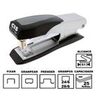 Grampeador Cis C-10 Compact Prata Preto Metálico 12,4 cm 26/6 ou 24/6 até 25 folhas Ref: 5.7000