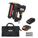Grampeador de coroa estreita sem fio de calibre 18 Worx Nitro 20V WX844L