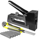 Grampeador de Tapeceiro Vai Com Grampo 8mm e Estilete Largo 18mm