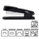 Grampeador Jocar Office 4681 Preto Metálico 16cm 26/6 24/6 E 23/8 Até 50 Folhas