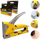 Grampeador Madeira + 1000 Grampos 6Mm + 1000 Grampos 8Mm