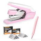 Grampeador Marsrock de alta resistência para 40 a 50 folhas, rosa