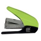 Grampeador Mini Light Force Yes Verde 24/6 24/8 com Extrator Mola Resistente Retração Automática